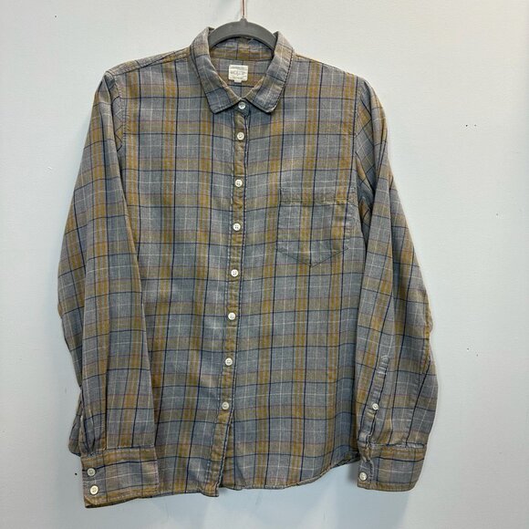 J.Crew Plaid Flannel Shirt Large - Picture 2 of 14